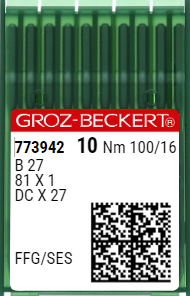 Голка швейна промислова для оверлока Groz Beckert B27/DCx27 №100 FFG/SES 6120-06-100 фото