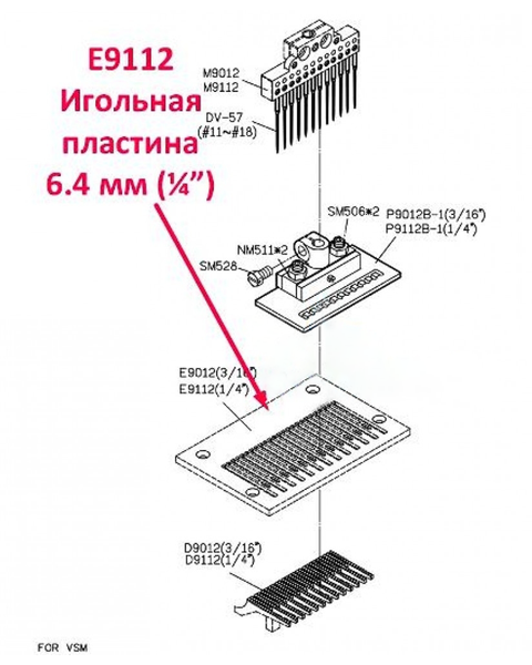 Пластина игловая E9112 6,4 мм 766900972 фото