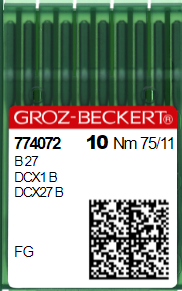 Игла швейная промышленная для оверлока Groz Beckert B27/DC*27 №75 FG/SUK 132866574 фото